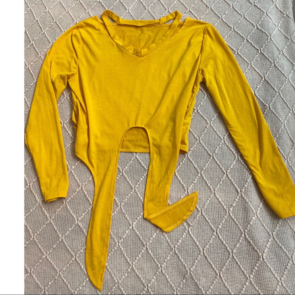 Yellow Crop Top - Picture 2 of 2